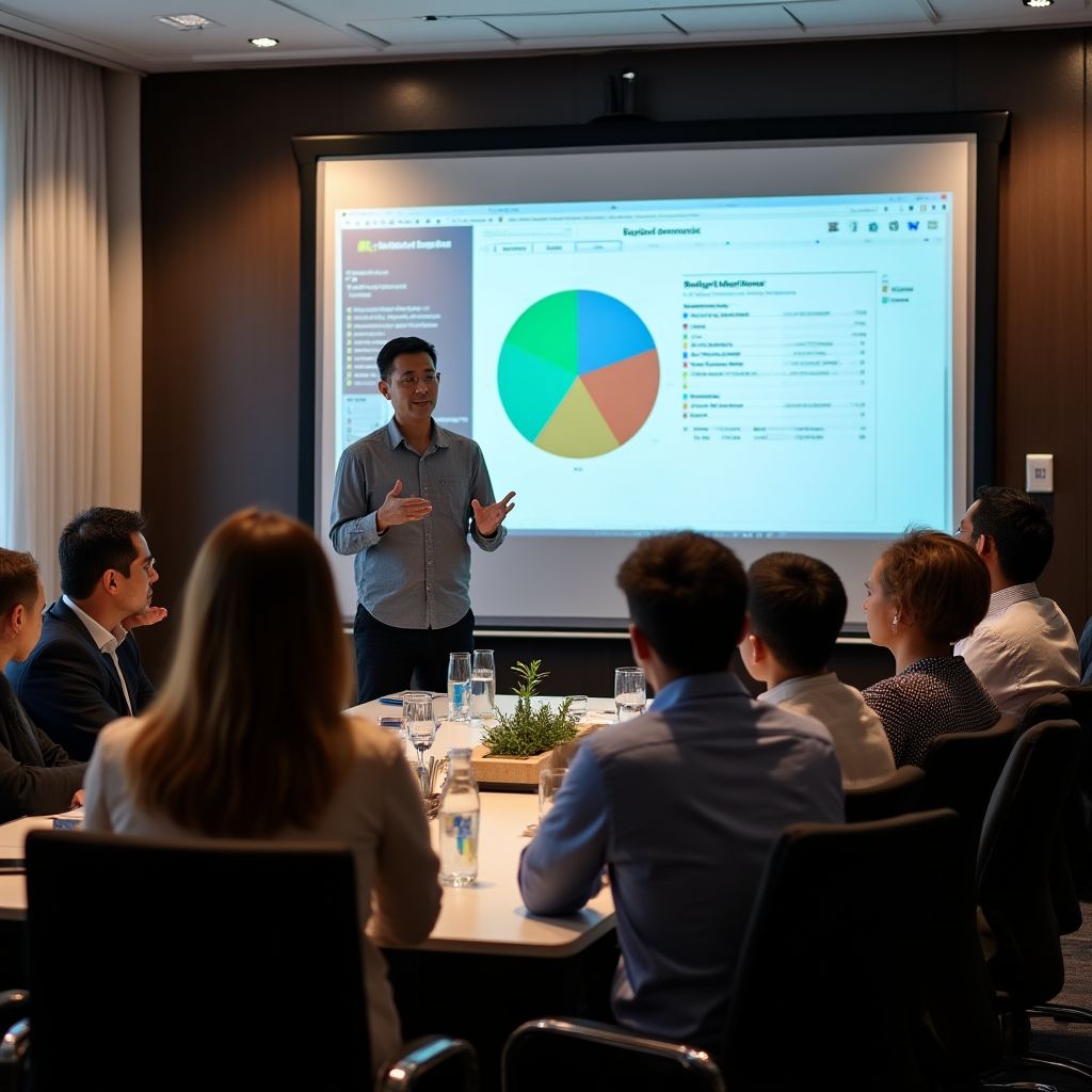 Presentación de resultados a cliente corporativo